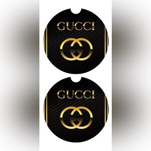 HANDMADE FASHION Set of 2 Sandstone Car Coasters 2.5”